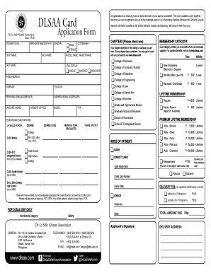 DLSAA Card Application .
